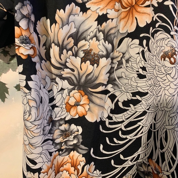 VTG Rare Sidan Hawaiian Shirt chrysanthemum floral - Picture 10 of 11